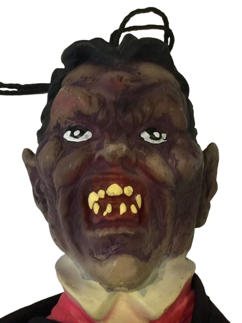 PMG 2006 Dracula Hanging Character Black Cape Plastic Mold Head Halloween